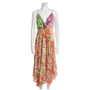 Delfi Collective Pleated Quinn Dress/ silky/ Like new! Beautiful print